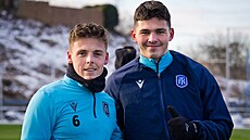 Teplice, 13. 1. 2025, trénink fotbalist FK Teplice. Michal Bílek (vlevo) a...