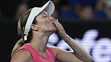 Danielle Collinsová posílá po vyhraném druhém kole Australian Open polibky do...