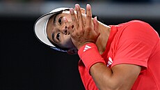 Ameri�an Learner Tien se protahuje ve druhém kole Australian Open.