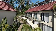 Ka�dý domek má vlastní malou terasu i balkon i lo�nice.