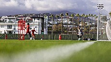 Trénink slávistických fotbalist� na soust�ed�ní ve �pan�lské Marbelle.