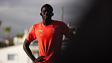 Slávistický bek Malick Diouf na soust�ed�ní ve �pan�lské Marbelle.