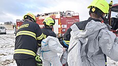 Hasii pomáhali na statku v ichalov, kde bylo poteba vyprostit uhynulá...