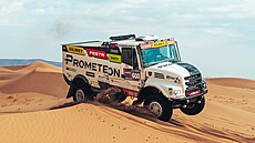 Martin Macík se svým kamionem během osmé etapy Rallye Dakar 2025.