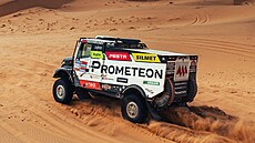Martin Macík se svým kamionem během osmé etapy Rallye Dakar 2025.