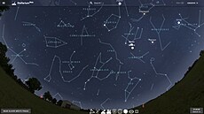 Poloha M�síce a Marsu v pond�lí p�ed 22. hodinou