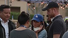 Vévodkyn� Meghan a princ Harry v Pasaden� (11. ledna 2025)