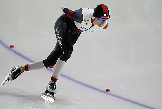 Martina Sáblíková na p�tikilometrové trati v Calgary.