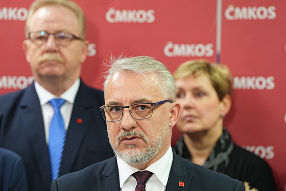 Tisková konference �eskomoravské konfederace odborových svaz� proti navrhované...