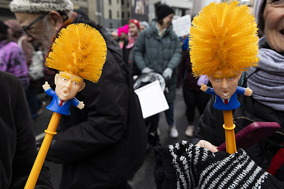 Protest za práva LGBT+ v New Yorku (18. ledna 2025)