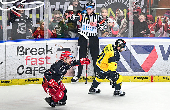 Alex Tamá�i se raduje z vít�zné trefy proti Litvínovu.