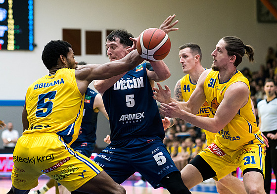 Ústí nad Labem, 26. 1. 2025. Basketbalová liga NBL, Sluneta Ústí nad Labem -...