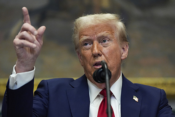 Donald Trump p�i svém projevu (21. ledna 2025)