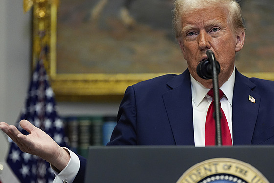 Donald Trump p�i svém projevu (21. ledna 2025)