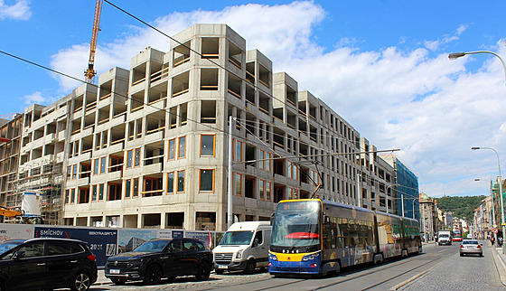 Nádraní ulice na praském Smíchov (1. ervna 2022)