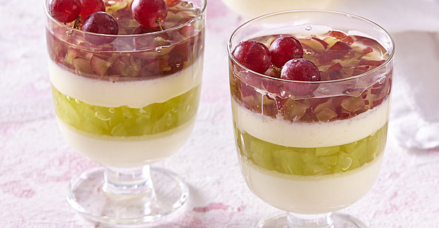 Hroznová panna cotta