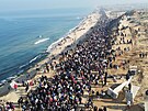 Palestinci se vracejí na sever Pásma Gazy. (27. ledna 2025)