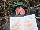 Jeden z padlých severokorejských voják v Kurské oblasti (24. prosince 2024)