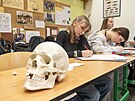 Dti na uherskohradisk zkladn kole zkoumaly kostern pozstatky...