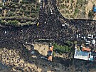 Palestinci ekají, a se budou moci vrátit do svých domov na severu Gazy poté,...