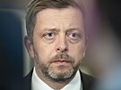 Vít Rakuan na tiskové konferenci vyetovací komise ke stelb na Filozofické...
