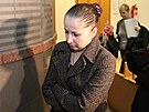 Obalovan Natalja Valerijivna Skarkov (vlevo) na Okresnm soudu v Ostrav....