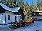 Dvku, kter se zranila ve snowparku ve Skiarelu Lipno, odvezla sanitka do...
