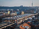 V Holeovicích pokrauje stavba nádraí Praha-Bubny. (22. ledna 2025)