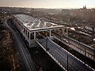 V Holeovicích pokrauje stavba nádraí Praha-Bubny. (22. ledna 2025)