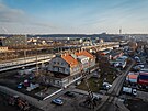 V Holeovicích pokrauje stavba nádraí Praha-Bubny. (22. ledna 2025)