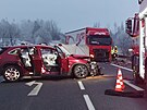 P�i nehod� u �stra��na na Pelh�imovsku zem�ela �idi�ka osobn�ho vozu. P�i...