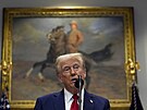 Donald Trump pi svém projevu. (21. ledna 2025)