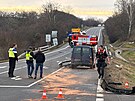Pi nehod policejnho auta jedoucho k havrii dodvky u Pistoupimi na...