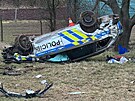 Pi nehod policejnho auta jedoucho k havrii dodvky u Pistoupimi na...