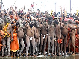 Sádhuové jsou hinduisti�tí poutníci, D�lí se do mnoha sekt �i duchovních sm�r�,...