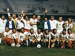 �eskoslovenský výb�r po zápae o t�etí místo na Euru 1980 s Itálií. Ladislav...