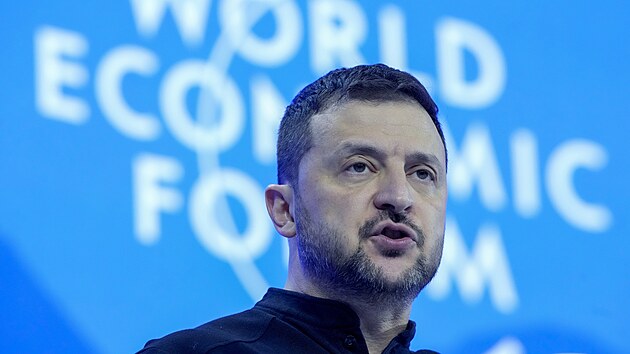 Ukrajinsk� prezident Volodymyr Zelenskyj v Davosu (21. ledna 2025)