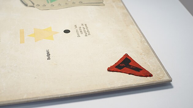 U politickch vz bylo do ervenho trojhelnku navc vvno i vpisovno poten psmeno jejich nrodnosti. V ppad eskch vz koncentranch tbor tak lo o psmeno T.