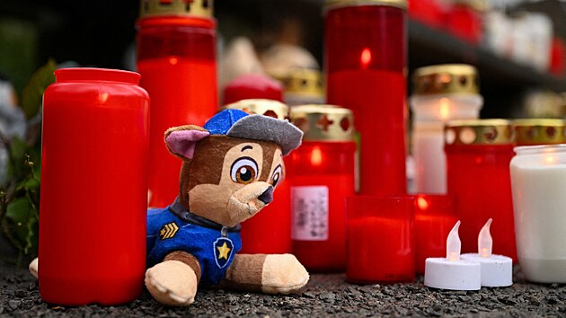 Uct�n� ob�t� �toku v n�meck�m Aschaffenburgu (23. ledna 2025)