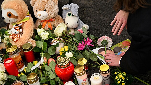 Uct�n� ob�t� �toku v n�meck�m Aschaffenburgu (23. ledna 2025)