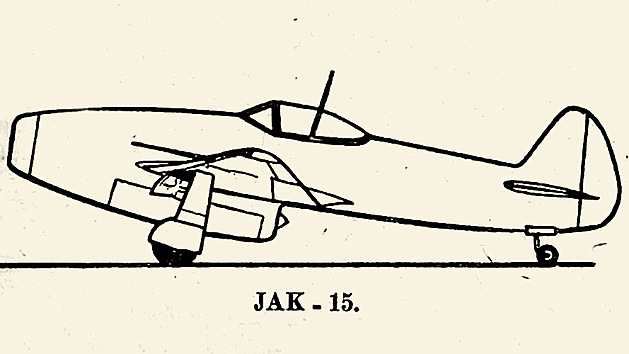 Jak-15, bokorys z asopisu Letectv (ronk 1949, slo 14)