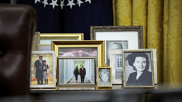 Z�b�r z Ov�ln� pracovny, kde Donald Trump kr�tce po inauguraci podepsal prvn� exekutivn� p��kazy (21. ledna 2025)