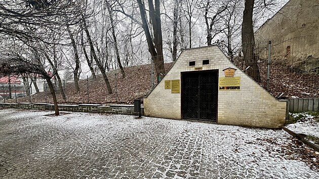 Neudrovanou zele nad historickmi sklepy v Jirkov nahrad nov park. (leden 2025)