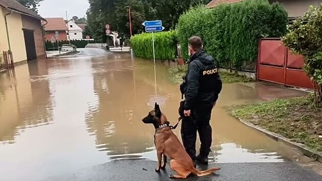 Policisté v povodňových oblastech například hlídkovali, aby nedocházelo k...