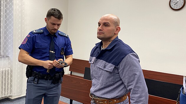 Jan lachta obalovan za zrann chrpajcho spoluvzn v cele vznice Plze-Bory. (28. ledna 2025)