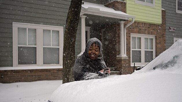 Texas a dal�� oblasti Spojen�ch st�t� kolem Mexick�ho z�livu zasypal sn�h. Sn�mek poch�z� z Houstonu. (21. ledna 2025)