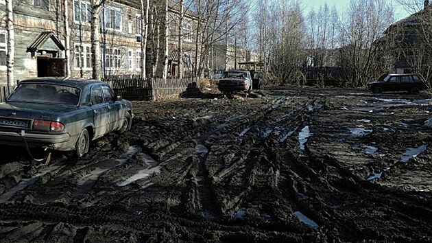 P�edm�st� Archangelsku, administrativn�ho centra Archangelsk� oblasti (21. ledna 2025)