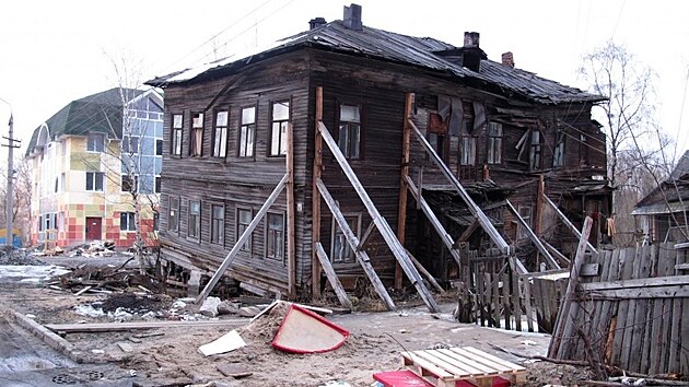 P�edm�st� Archangelsku, administrativn�ho centra Archangelsk� oblasti (21. ledna 2025)