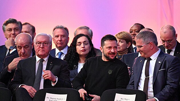 N�meck� prezident Frank-Walter Steinmeier a ukrajinsk� prezident Volodymyr Zelenskyj. (27. ledna 2025)
