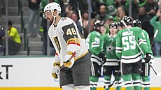 Zklamaný Tomá� Hertl z Vegas po brance Dallasu.